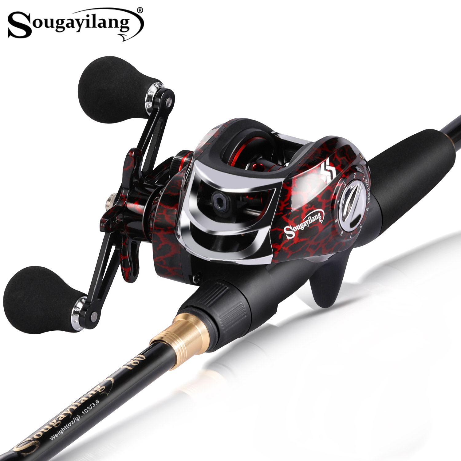 Fishing Rod Combo - Sougayilang 1.8-2.4m Casting Fishing Combo Canna