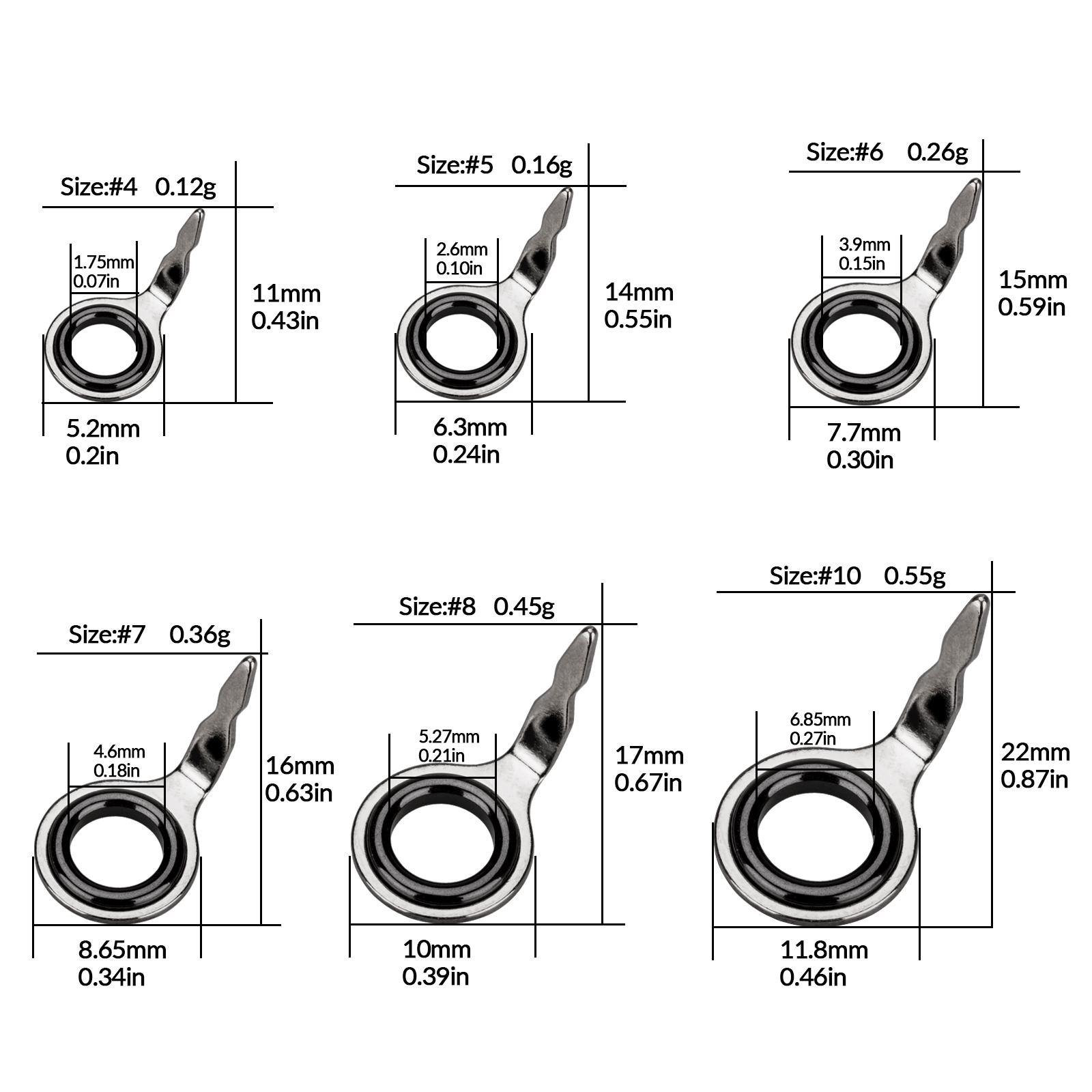 THKFISH 60 pezzi guide per can - Fishing Rod Tip Replacement recensione e prezzo