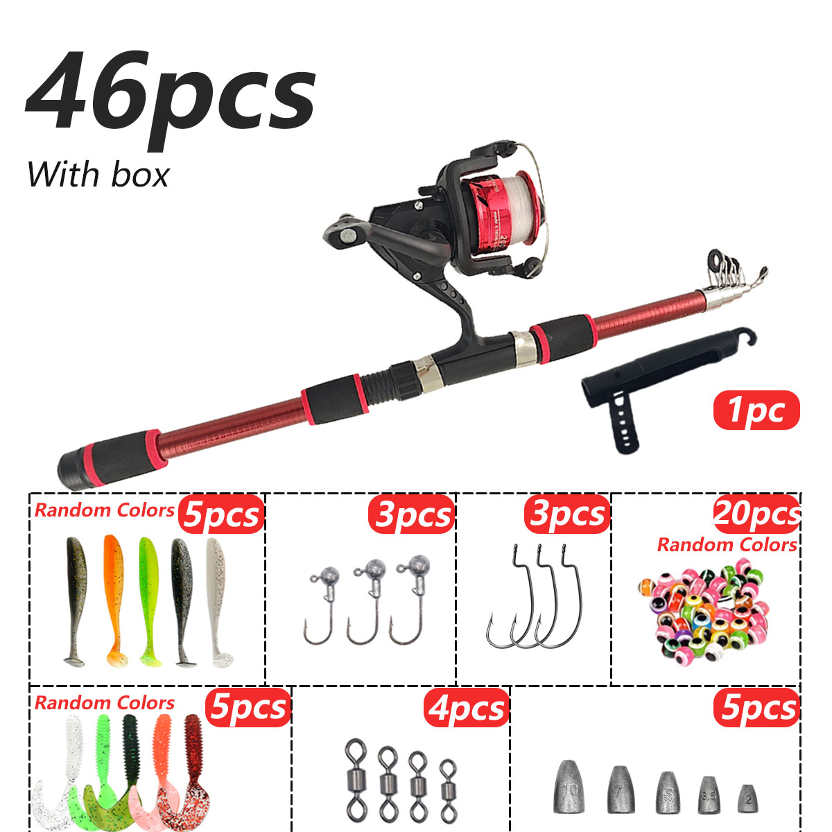 Set da Pesca Telescopico 46 Pe - Fishing Rod Combo recensione e prezzo
