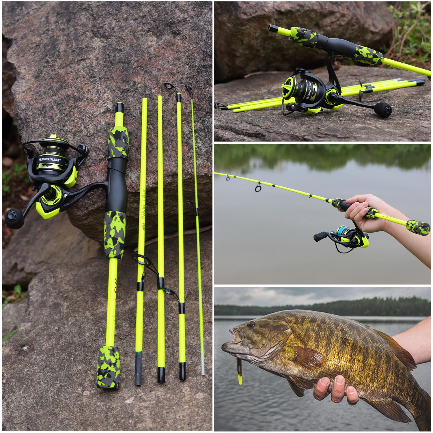 Sougayilang Spinning Fishing C - Fishing Rod Combo recensione e prezzo