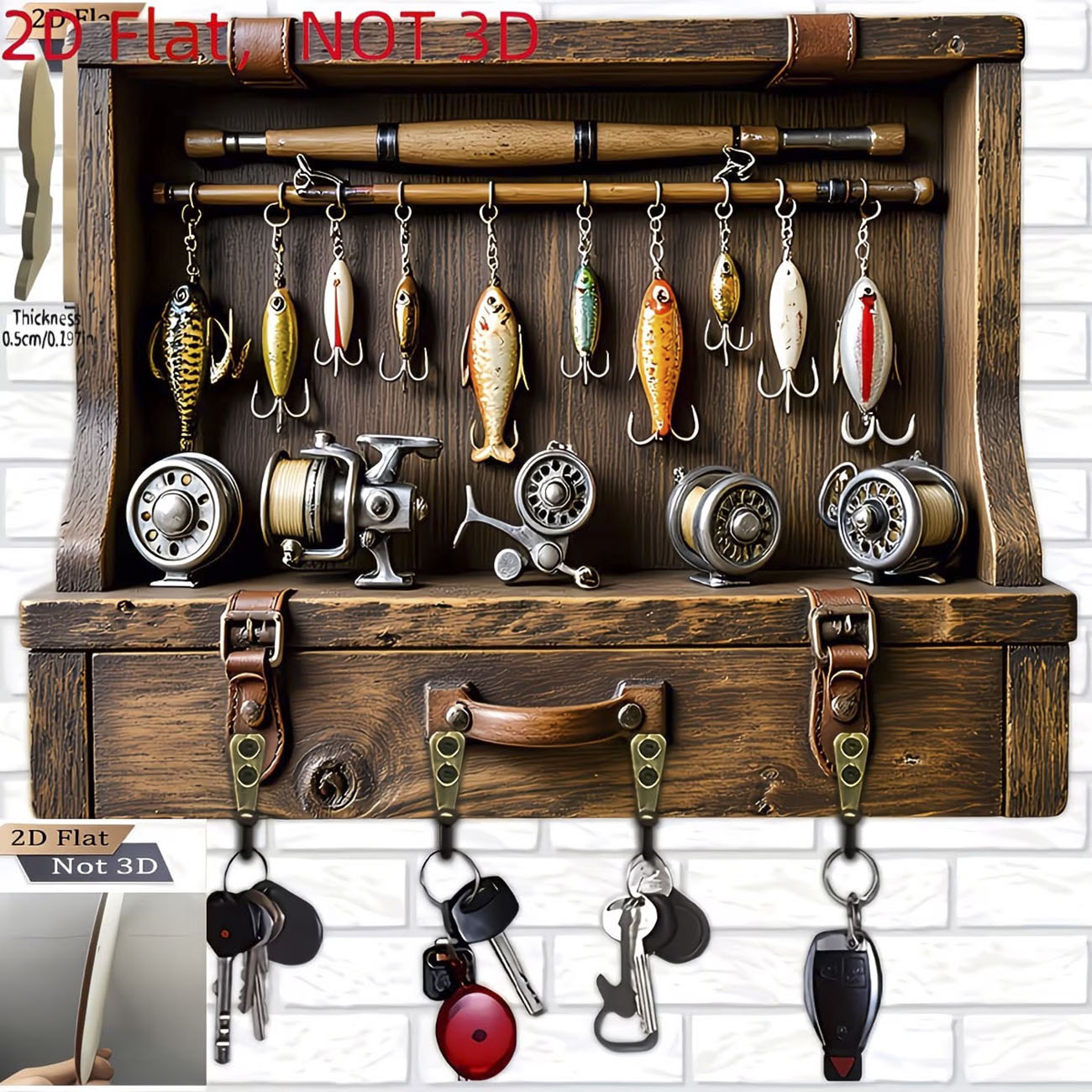Portachiavi Vintage a Forma di - Fishing Rod Combo recensione e prezzo