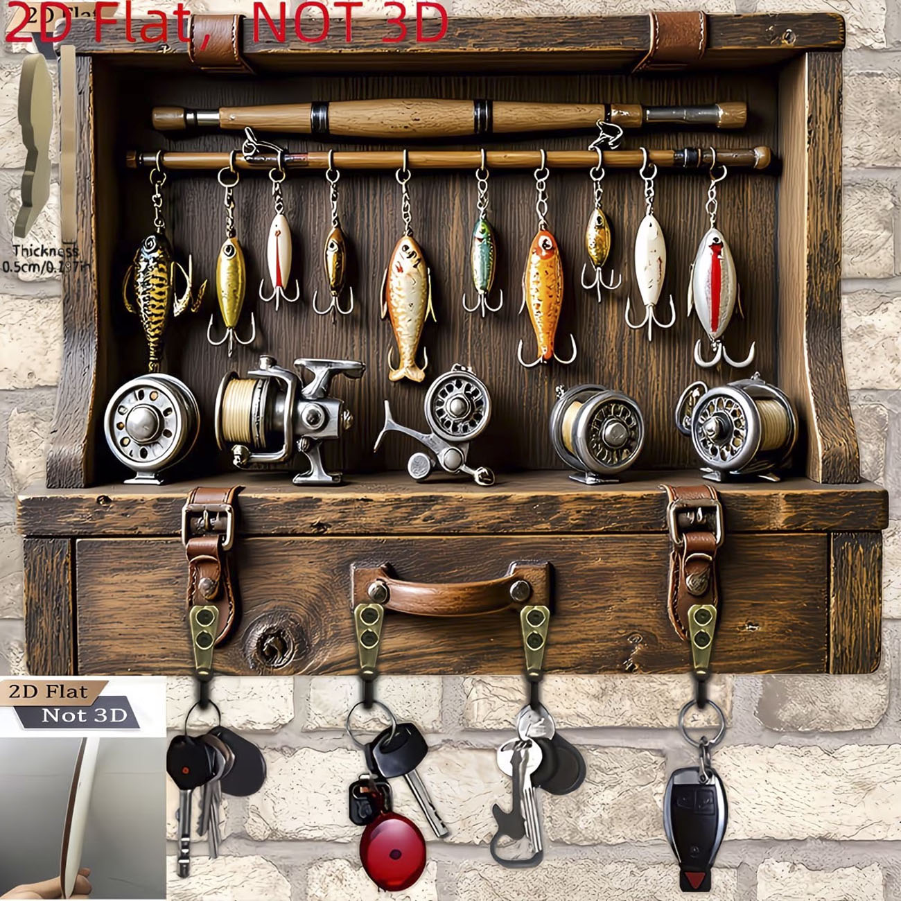 Portachiavi Vintage a Forma di - Fishing Rod Combo recensione e prezzo